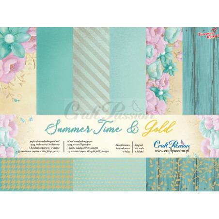 Summer Time & Gold - Zestaw papierów 30,5x30,5cm
