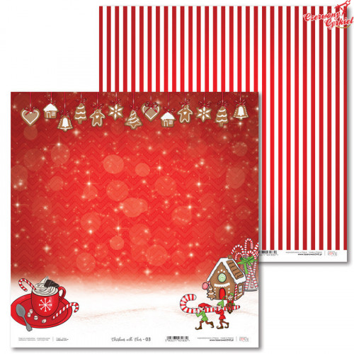 Papier 30 x 30 cm - Christmas with elves - 03