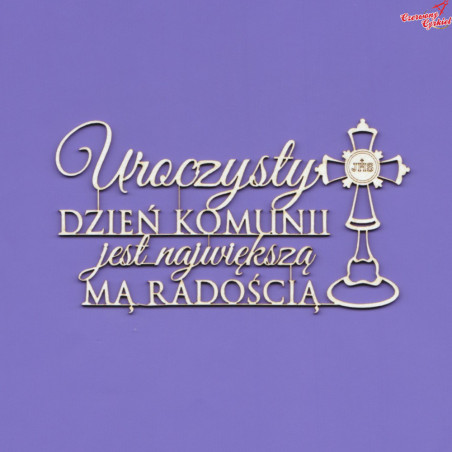 1414 Tekturka - Napis - Uroczysty dzień Komunii... G11