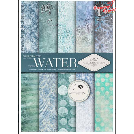 Zestaw papierów  do scrapbookingu A-4 ''Water"SCRAP-028