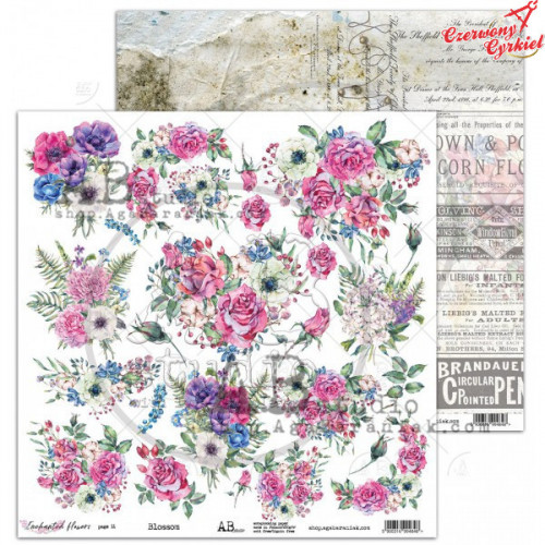 Papier do scrapbookingu "Enchanted flowers" 11/12 -...