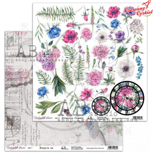 Papier do scrapbookingu "Enchanted flowers" 7/8 -...