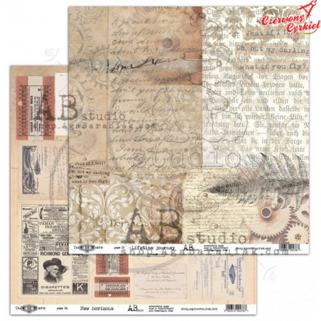 Papier do scrapbookingu "Take me there" - Lifetime journey 15/16 -  30x30