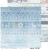 CAROLS IN THE SNOW - 04 - dwustronny papier 30,5x30,5cm /kolędowanie w śniegu