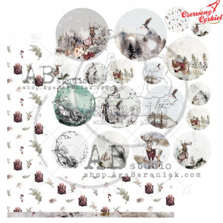 Papier do scrapbookingu "Breeze of the forest"- sheet 4 - 30x30