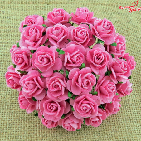 Kwiaty Róże 15mm Pink 10szt.  /75