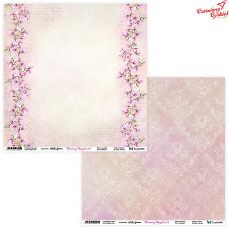 Dwustronny papier / Blooming Magnolia 03/04/ScrapAndMe