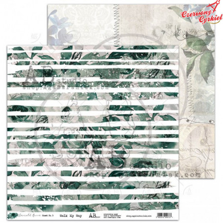 Papier scrapbooking "Emerald Queen"- arkusz 05 - Walk My Way - 30x30