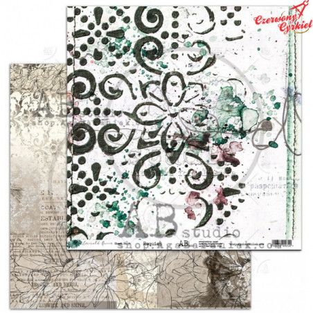 Papier scrapbooking "Emerald Queen"- arkusz 04 - Requiem - 30x30