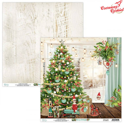 Dwustronny papier Merry & Bright 01/ 30x30 - Mintay...