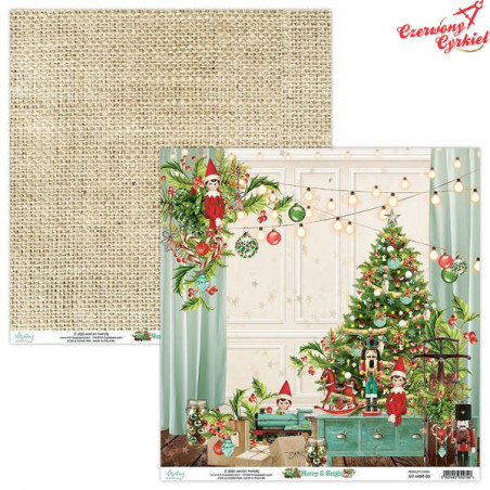 Dwustronny papier Merry & Bright 03/ 30x30 - Mintay papers
