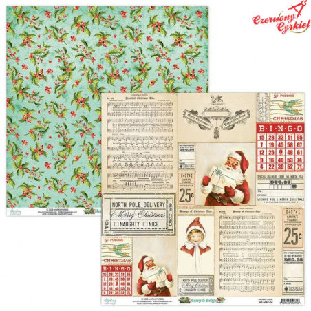 Dwustronny papier Merry & Bright 04/ 30x30 - Mintay papers