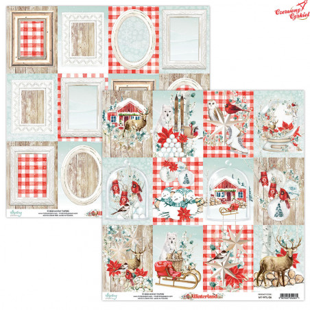 Dwustronny papier Winterland 06/ 30x30 - Mintay papers