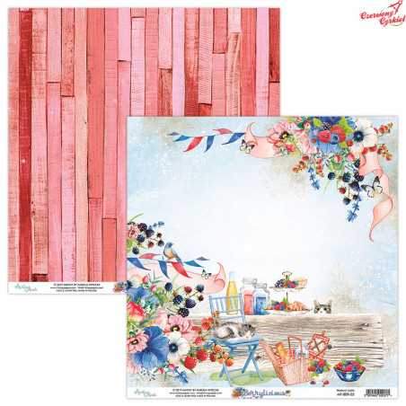 Dwustronny papier Berrylicious 03/ 30x30 - Mintay papers