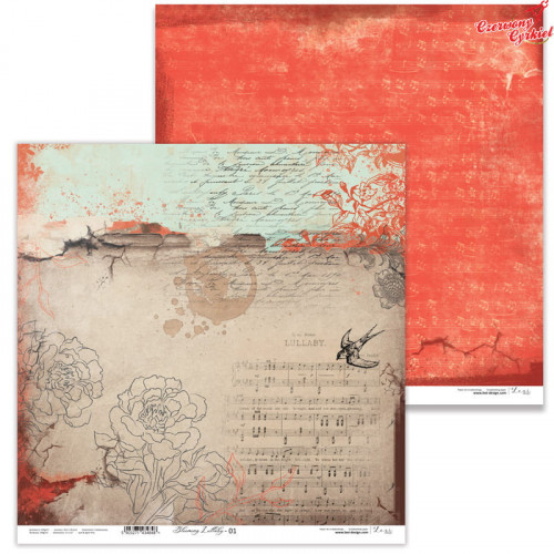 Papier 30x30 cm - Blooming Lullaby 01 - Lexi Design