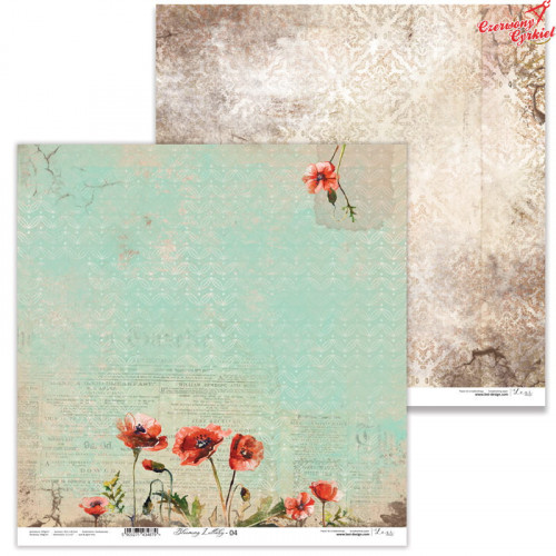 Dwustronny papier  30x30 cm - Blooming Lullaby 04 -...