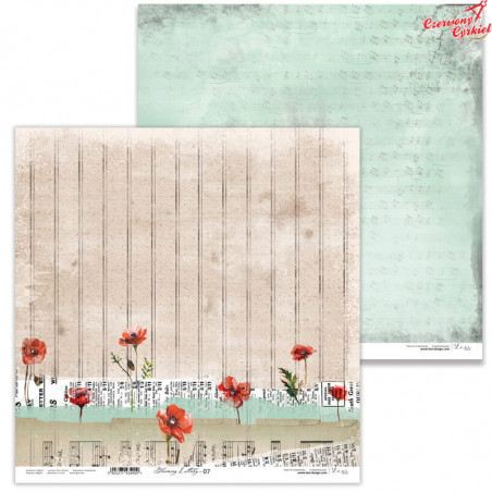 Dwustronny papier  30x30 cm - Blooming Lullaby 07 - Lexi Design