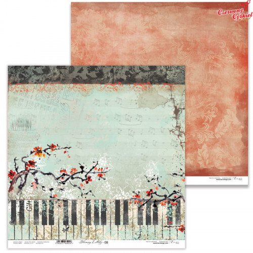 Dwustronny papier  30x30 cm - Blooming Lullaby 08 -...
