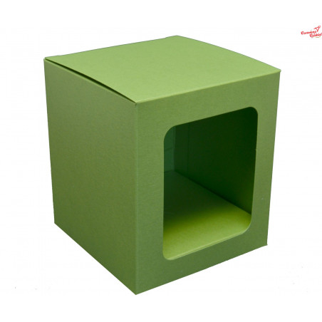 Pudełko na bombkę kubek 10x10x10cm zielone perłowe GoatBox