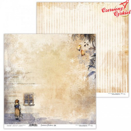 Dwustronny papier  30x30 cm - Cinnamon Christmas 04 - Lexi Design