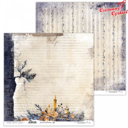Dwustronny papier  30x30 cm - Cinnamon Christmas 09 - Lexi Design