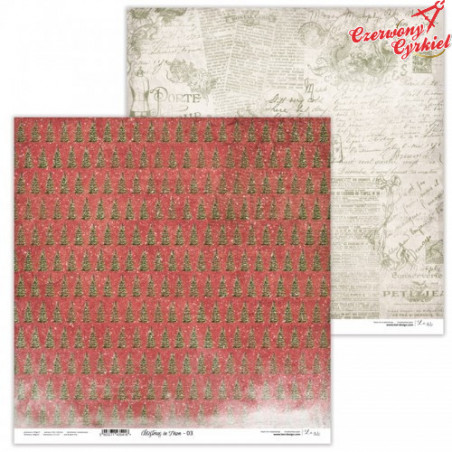 Dwustronny papier  30x30 cm - Christmas in Town 03  - Lexi Design