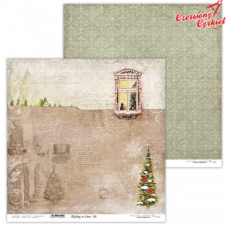 Dwustronny papier  30x30 cm - Christmas in Town 04  - Lexi Design