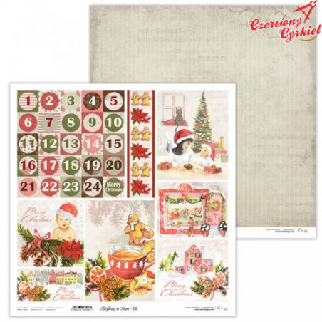 Dwustronny papier  30x30 cm - Christmas in Town 06  - Lexi Design