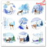 Zestaw papierów 30x30cm"Winter animals"SLS-022