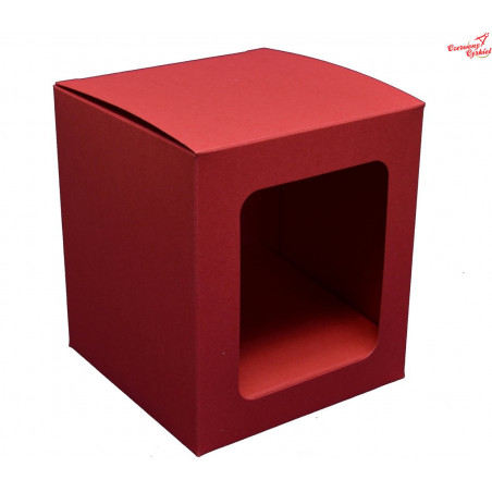 Pudełko na bombkę kubek 10x10x10cm czerwone GoatBox