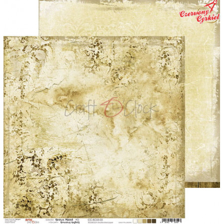 BROWN MOOD - 5 - dwustronny papier 30,5x30,5cm /CraftO'Cloc