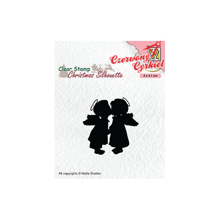 Stempel Nellie's Choice CSIL012 Two kissing angels