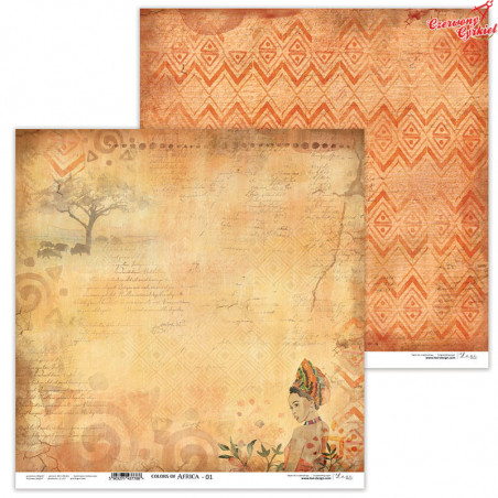 Colors of Africa 01 - papier - 30,5 cm x 30,5 cm - Lexi Design