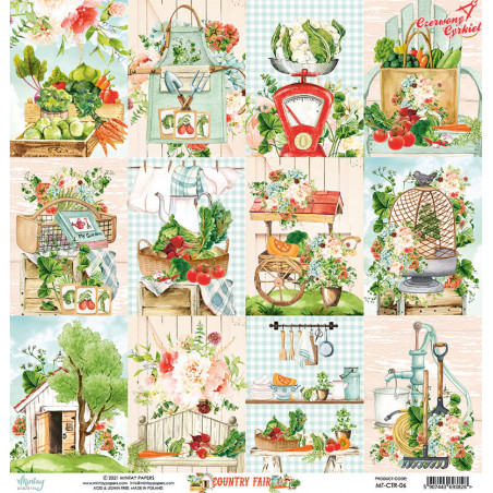 Dwustronny papier - Country Fair 06 /30x30cm/Mintay