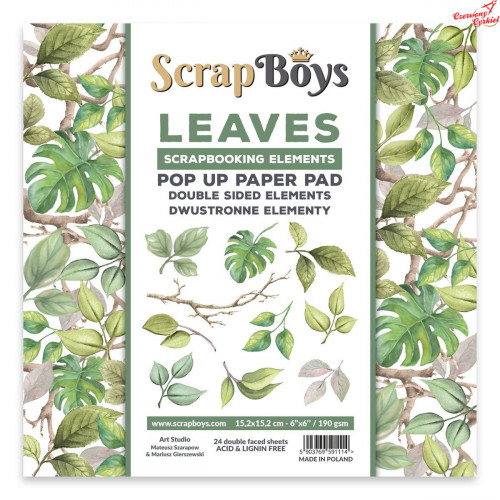 Bloczek papierów 15x15-  Pop Up Paper Pad Leaves
