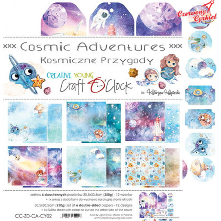 CY02 - COSMIC ADVENTURES - zestaw papierów 30,5x30,5cm