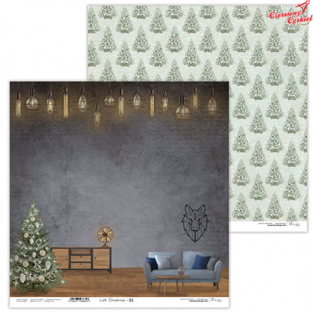 Loft Christmas 01 - papier - 30,5 cm x 30,5 cm - Lexi Design