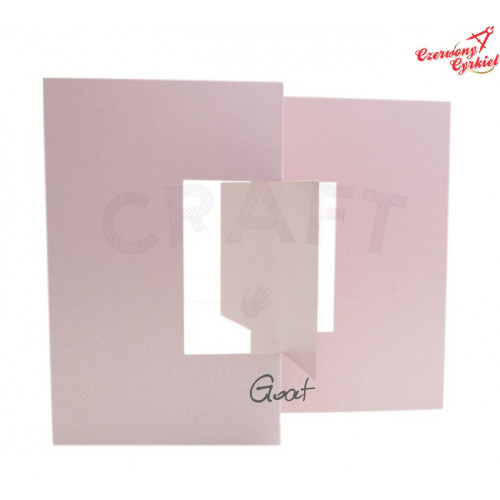 Baza kartki A6 swing różowa perlowa GoatBox
