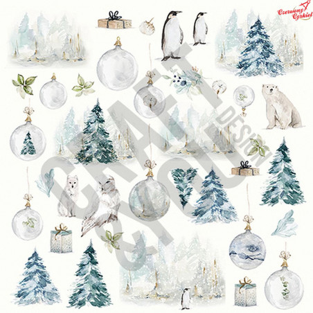 Papier jednostronny-elementy-Craft&You Design 30,5x30,5 ARCTIC WINTER 09