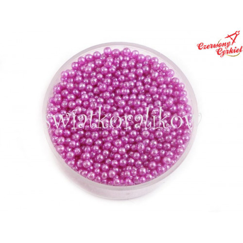 Mikrokulki perłowe szklane bulion róż 1-1,5mm /4