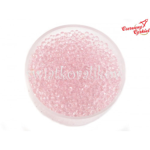 Mikrokulki perłowe szklane bulion jasny róż 1-1,5mm /2