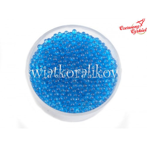 Mikrokulki perłowe szklane bulion szafirowy 1-1,5mm /7