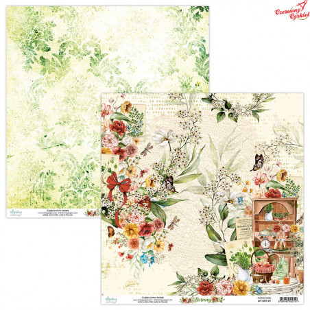 Dwustronny papier  - Botany 01 - 30x30cm/Mintay