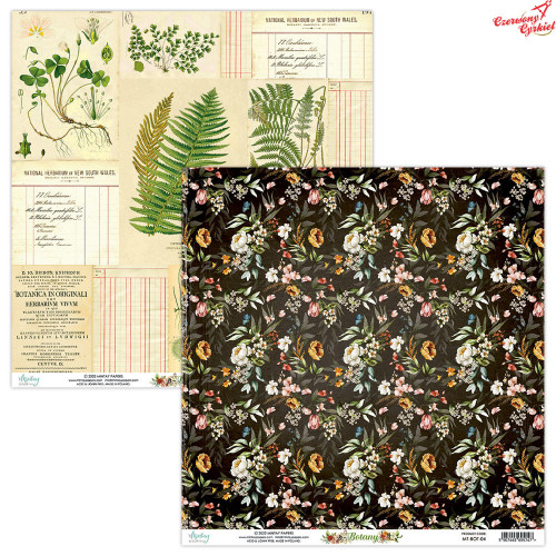 Dwustronny papier  - Botany 04 - 30x30cm/Mintay