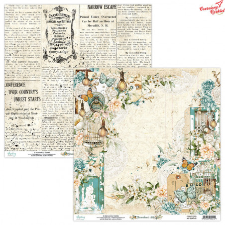 Dwustronny papier  -  Grandma's Attic 01 - 30x30cm/Mintay