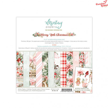Zestaw papierów - Merry Little Christmas 08 - 15x15cm/Mintay