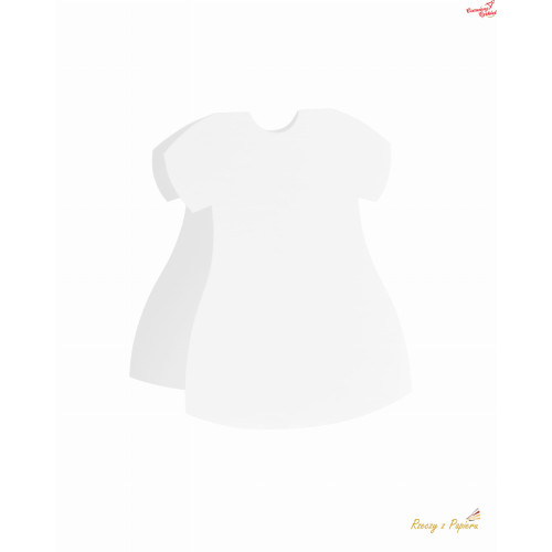 Baza sukienka - biała 14,7x18,7