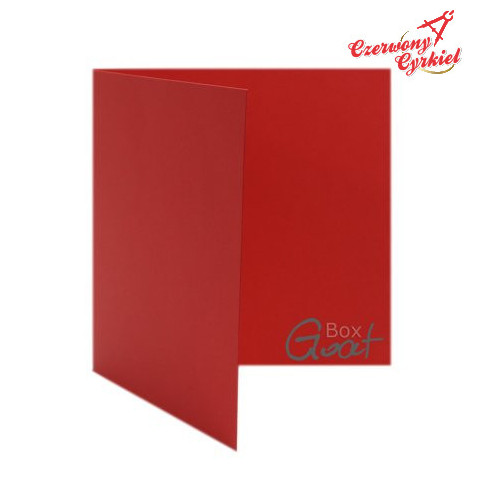 Baza kartki kwadratowa 13,5cm czerwona  GoatBox