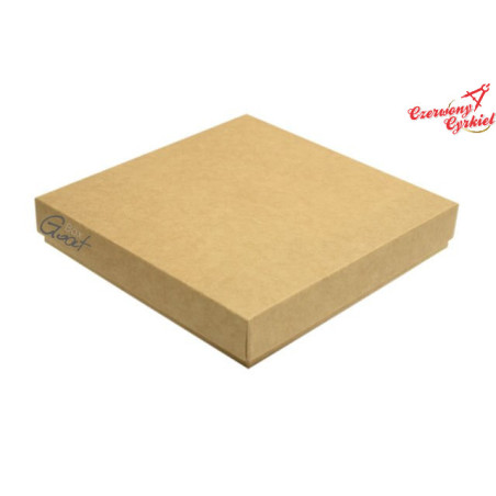 Pudełko na kartkę eco kraft niskie pełne GoatBox 14,5x14,5x2,5cm