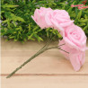 Kwiaty z pianki jasny róż różyczki